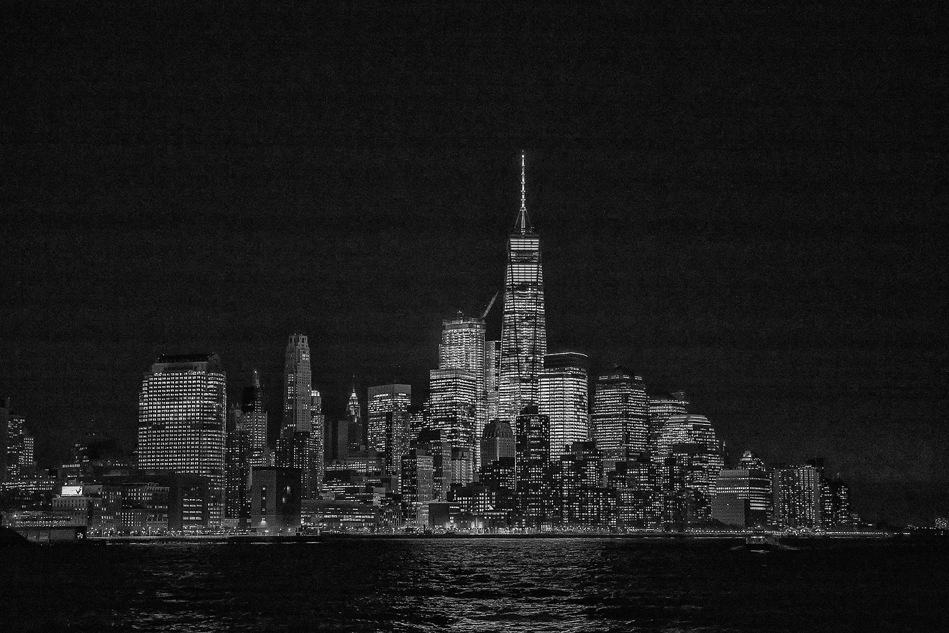 Freedom Tower at night, New York